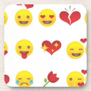 Dessous-de-verre Valentine Emojis