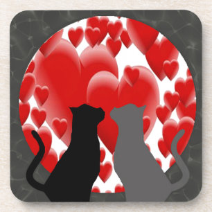 Dessous-de-verre Valentine Kitties