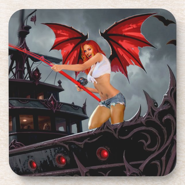 Dessous-de-verre Vampire Rebelle Foxy Roxy (Devant)