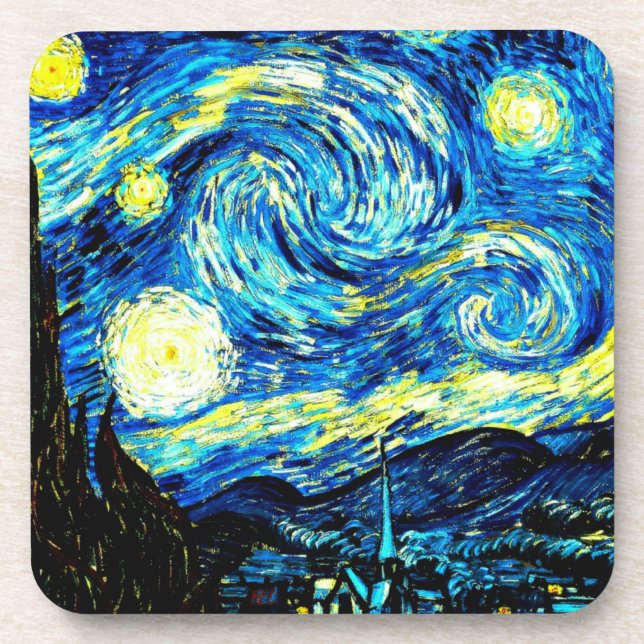 Dessous-de-verre Van Gogh - Nuit étoilée (Devant)
