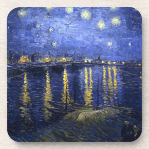 Dessous-de-verre Van Gogh : Nuit étoilée sur le Rhône
