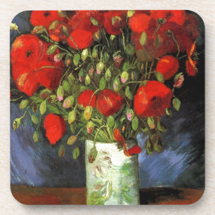 Dessous-de-verre Van Gogh Peinture Vintage Fleurs Vase Fleuris