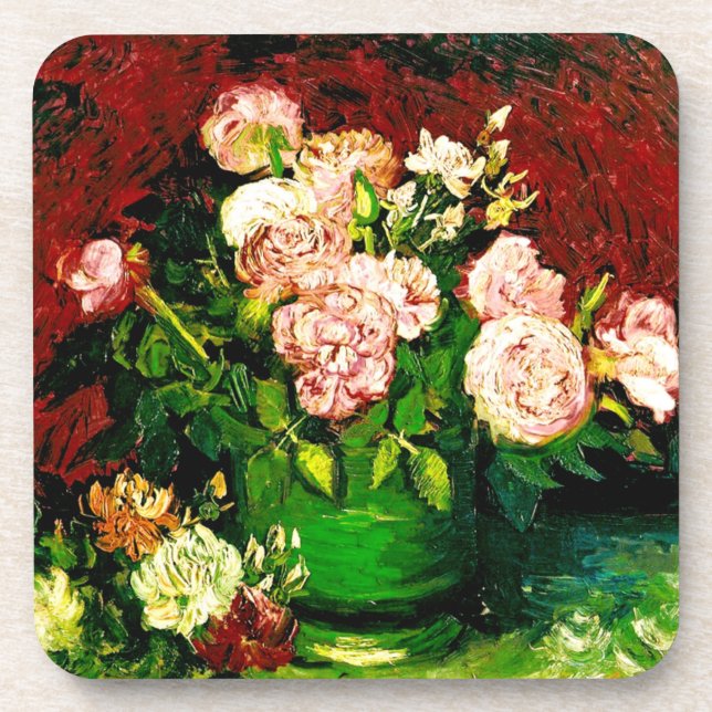 Dessous-de-verre Van Gogh Peonies et Roses (Devant)