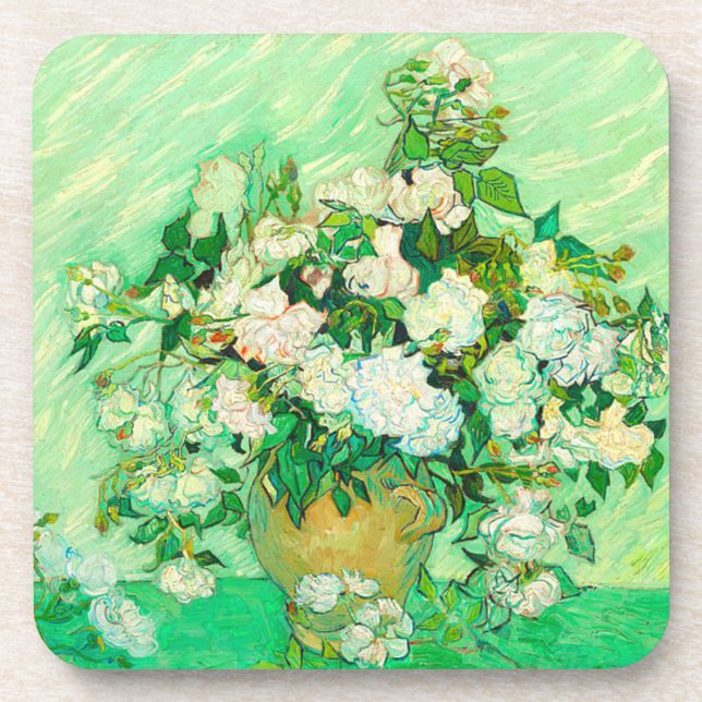 Dessous-de-verre Van Gogh White Roses (Devant)
