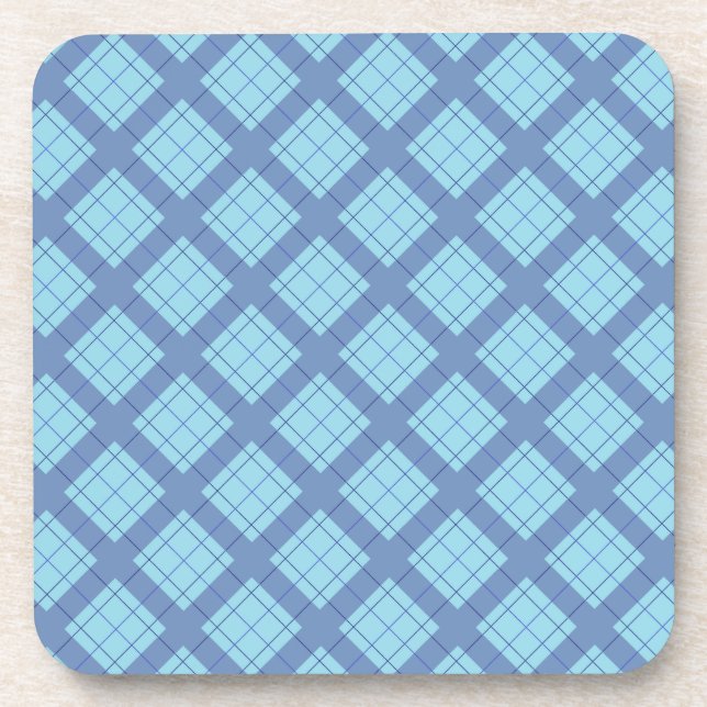 Dessous-de-verre Variation bleue Plaid (Devant)