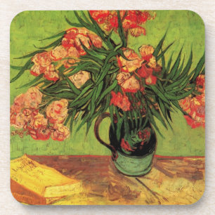 Dessous-de-verre Vase avec Oleanders et livres par Vincent van Gogh