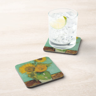 Dessous-de-verre Vase avec trois tournesols, Vincent van Gogh