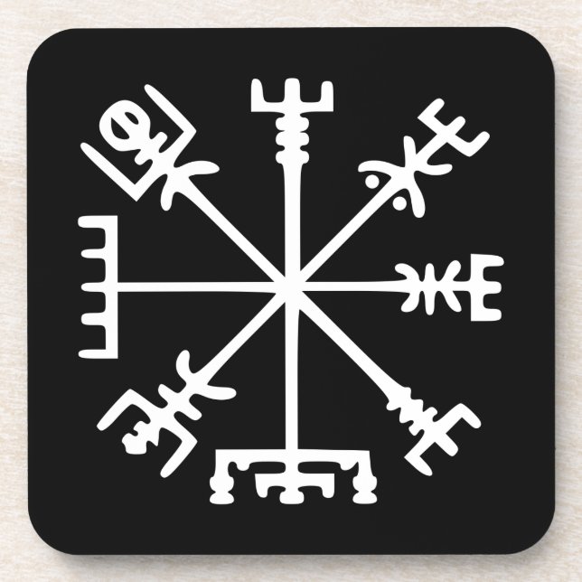 Dessous-de-verre Vegvísir (Viking Compass) (Devant)