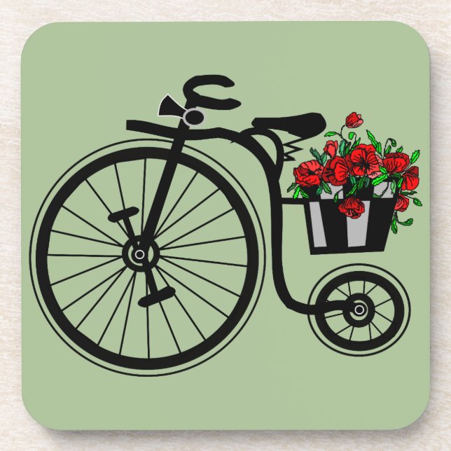 Dessous de verre vélo Fleurs romantiques - Vos cou (Devant)