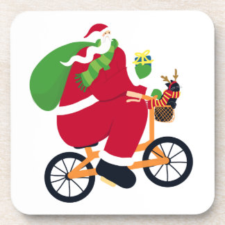 Dessous-de-verre Vélo Santa Claus