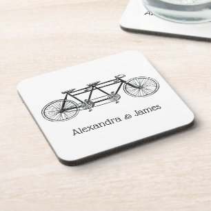 Dessous-de-verre Vélo vintage Conçu Pour Deux / Vélo Tandem