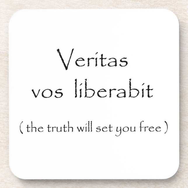 Dessous de verre Veritas vos liberabit-cork (Devant)