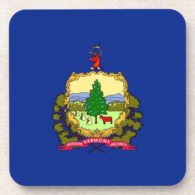 Dessous-de-verre Vermont State Flag Design Decor (Devant)