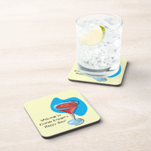 Dessous-de-verre Verre de Hour_retro-style Cosmo de cocktail