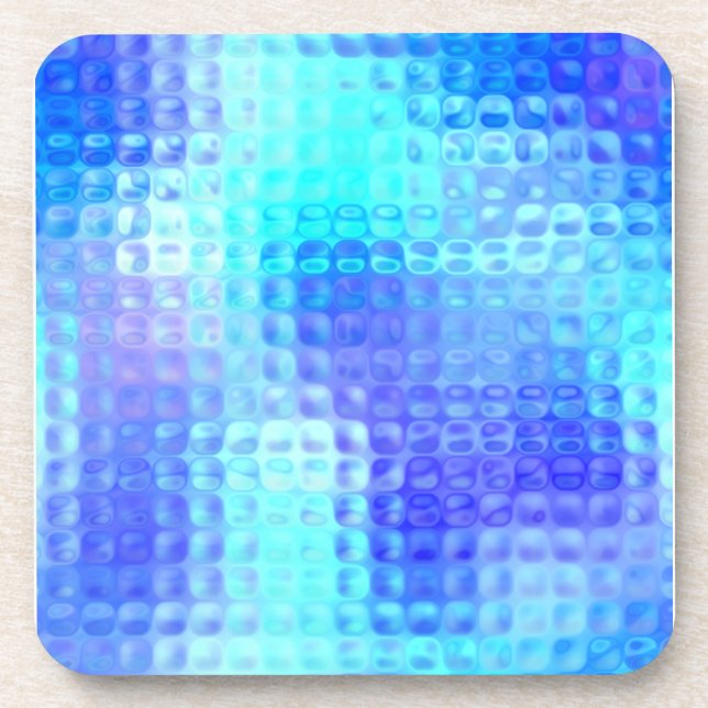 Dessous-de-verre Verre texturé bleu clair (Devant)