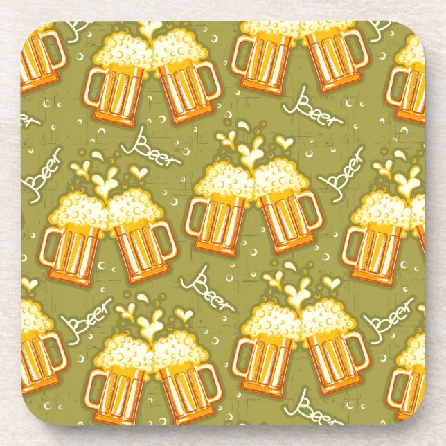 Dessous-de-verre Verres de motif de bière (Devant)