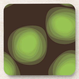 Dessous-de-verre Vert, cool, unique, tendance, abstrait de fleurs u