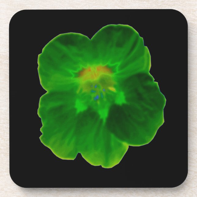 Dessous de verre vert de Nasturtium Cork (Devant)