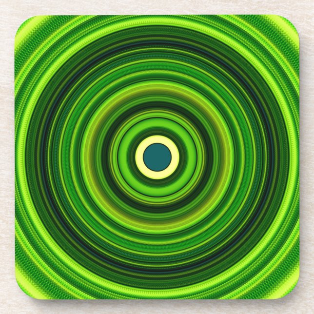 Dessous-de-verre Vert géomagnétique Mandala-64555 (Devant)