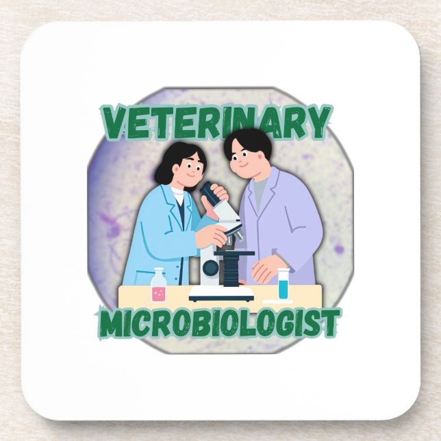 Dessous-de-verre Veterinary Microbiologist – Lab Science Design (Devant)
