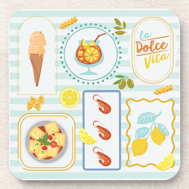 Dessous-de-verre Vibes d'été méditerranéen (Devant)