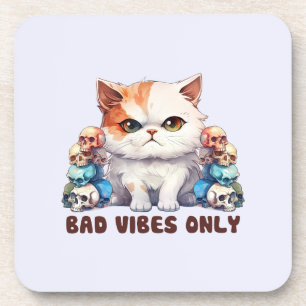 Dessous-de-verre Vibes incorrectes uniquement - Fierce Chat & Skuls