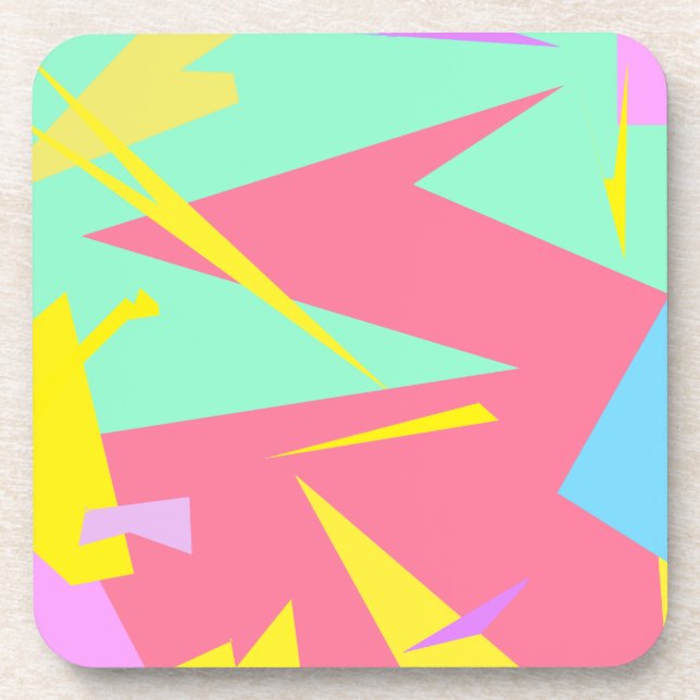 Dessous-de-verre Vibes positives couleurs pastel Abstrait (Devant)