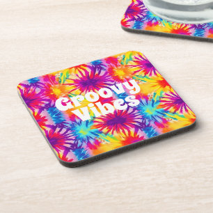 Dessous-de-verre Vibes super Tie Dye personnalisable