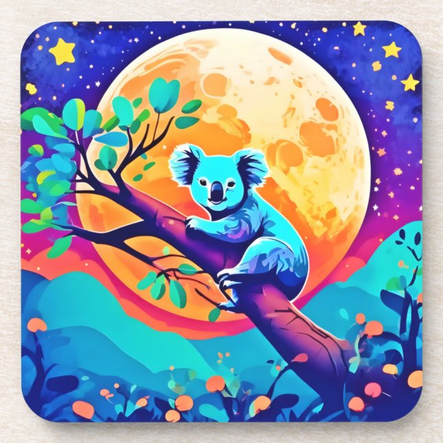 Dessous-de-verre Vibrant Koala Moon (Devant)