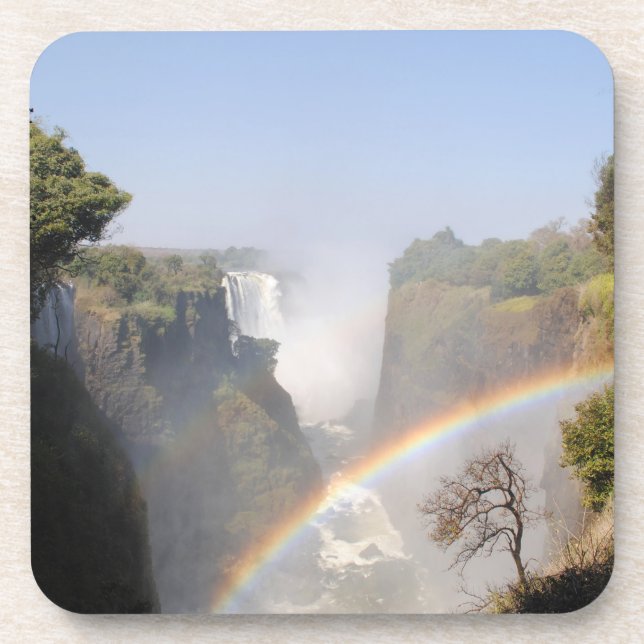 Dessous-de-verre Victoria Falls Rainbow Waterfall Photo (Devant)