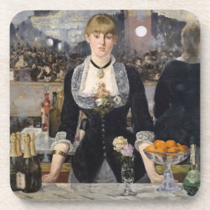 Dessous-de-verre Victorian Bar Girl à Folies Bergere en France