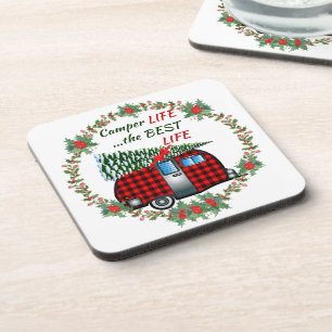 Dessous-de-verre Vie Camper Meilleure Vie Rétro Noël