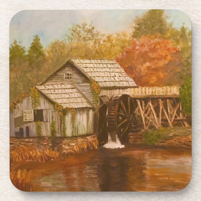 Dessous-de-verre Vieux moulin à l'automne (Devant)