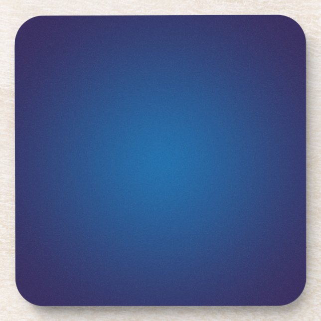 Dessous-de-verre Vignette Bleue Profonde Grainée Cool (Devant)