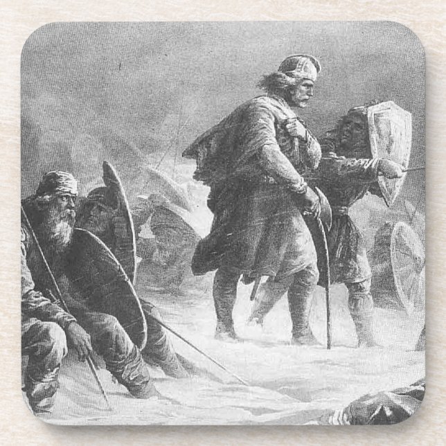 Dessous-de-verre Vikings en bataille (Devant)