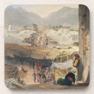 Dessous-de-verre Ville de Kandahar, de son bazar principal et de