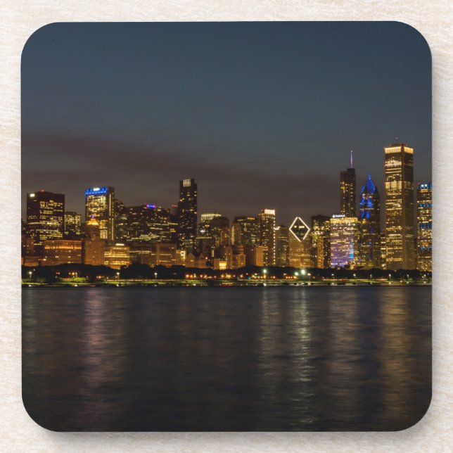 Dessous-de-verre Ville de nuit de Chicago (Devant)