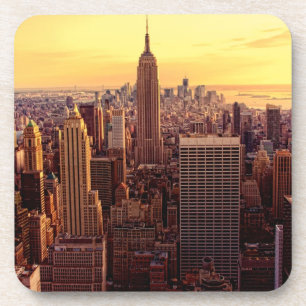 Dessous-de-verre Ville d'horizon de New York avec l'état d'empire