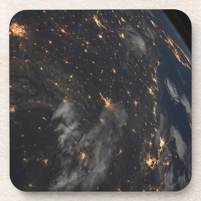 Dessous-de-verre Ville Lumière La Nuit Sur La Planète Terre (Devant)