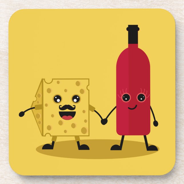 Dessous-de-verre Vin Et Fromage Invitation (Devant)