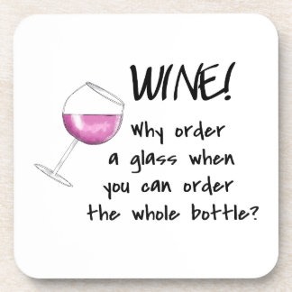 Dessous-de-verre Vin Rouge Drôle Mot Dit Fête Boire