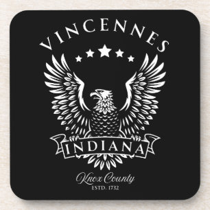 Dessous-de-verre Vincennes comté de Knox Indiana Vintage Eagle