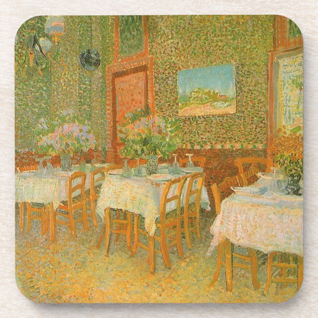 Dessous-de-verre Vincent van Gogh - Intérieur d'un restaurant (Devant)
