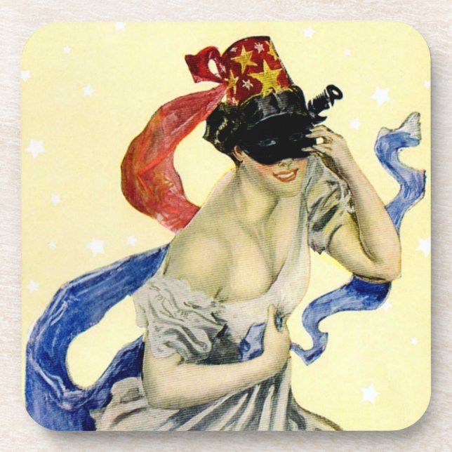 Dessous-de-verre Vintage 4 juillet Patriotique (Devant)