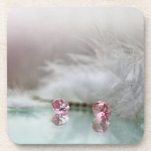 Dessous-de-verre Vintage beauté bobby pin bijou plumes turquoise ro