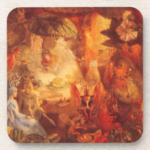Dessous-de-verre Vintage Conte de Fées Le Rouge-gorge Captif par Fi