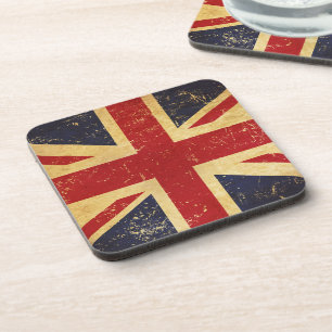 Dessous de verre vintage effet grunge du drapeau b