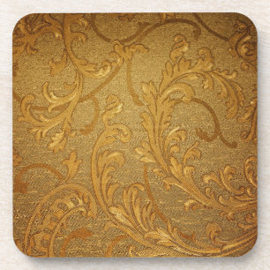 Dessous-de-verre Vintage, élégant, rustique or, victorien, velour