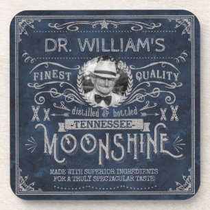 Dessous-de-verre Vintage Moonshine Hillbilly Medicine Custom Blue