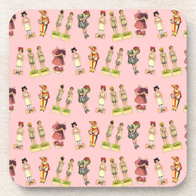 Dessous-de-verre Vintage Paper Dolls (Devant)